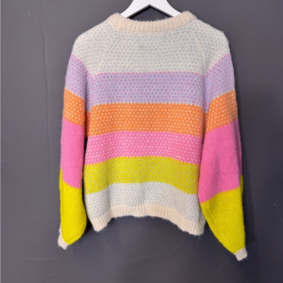 Stitch Fix. Vero moda. Cruz Rainbow stripe crewneck sweater. Size L - Picture 8 of 9